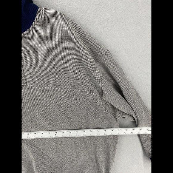 Orvis Sweater Mens Size XX-Large Gray Pullover Quarter Zip World Flags Collar - Picture 6 of 7